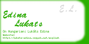 edina lukats business card